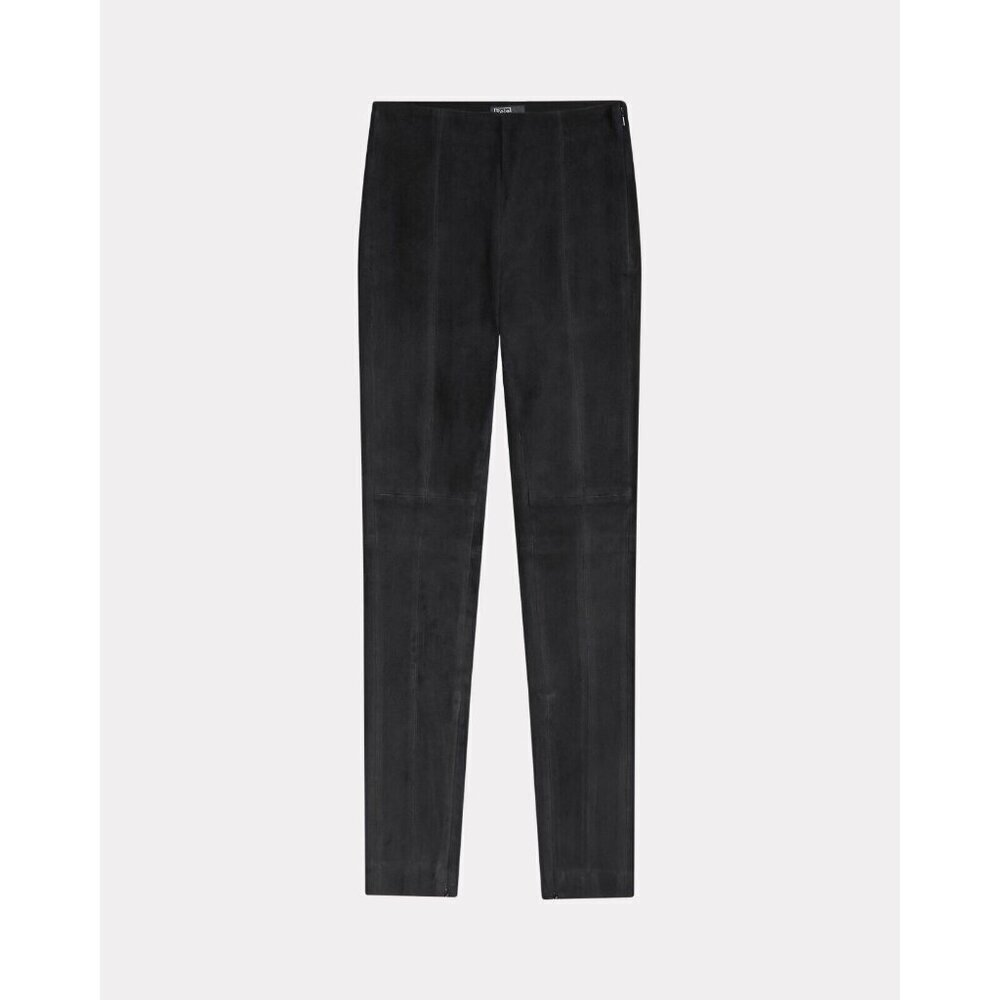 NWT Polo Ralph Lauren Lambskin Suede Zip Legging Pants Dark Gray Womens $998 - S - Picture 4 of 14